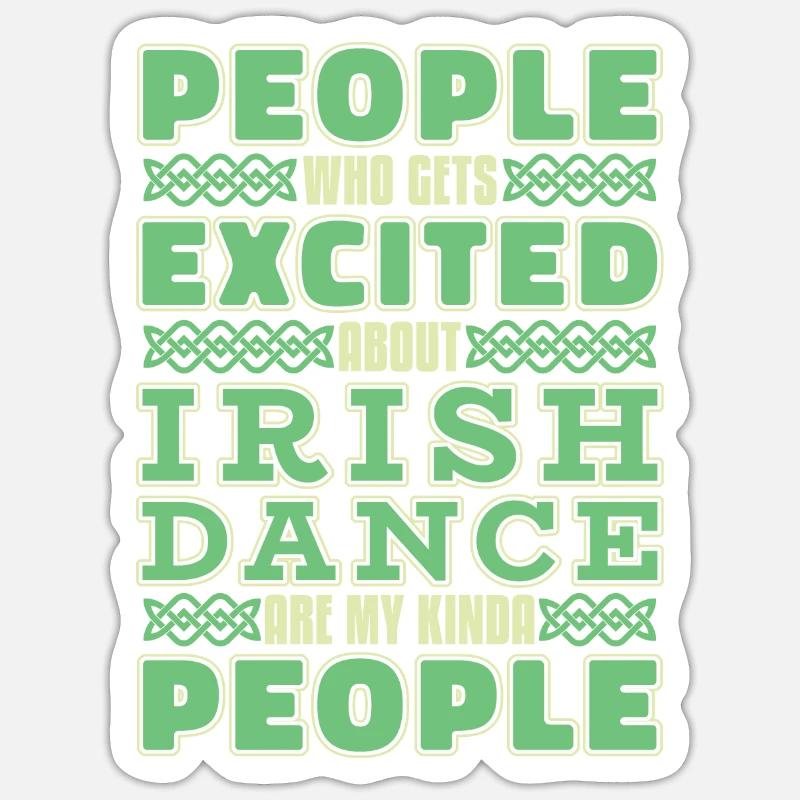 Irish Dance Irischer Tanz - Sticker size S (10 x 10 cm) - white matte