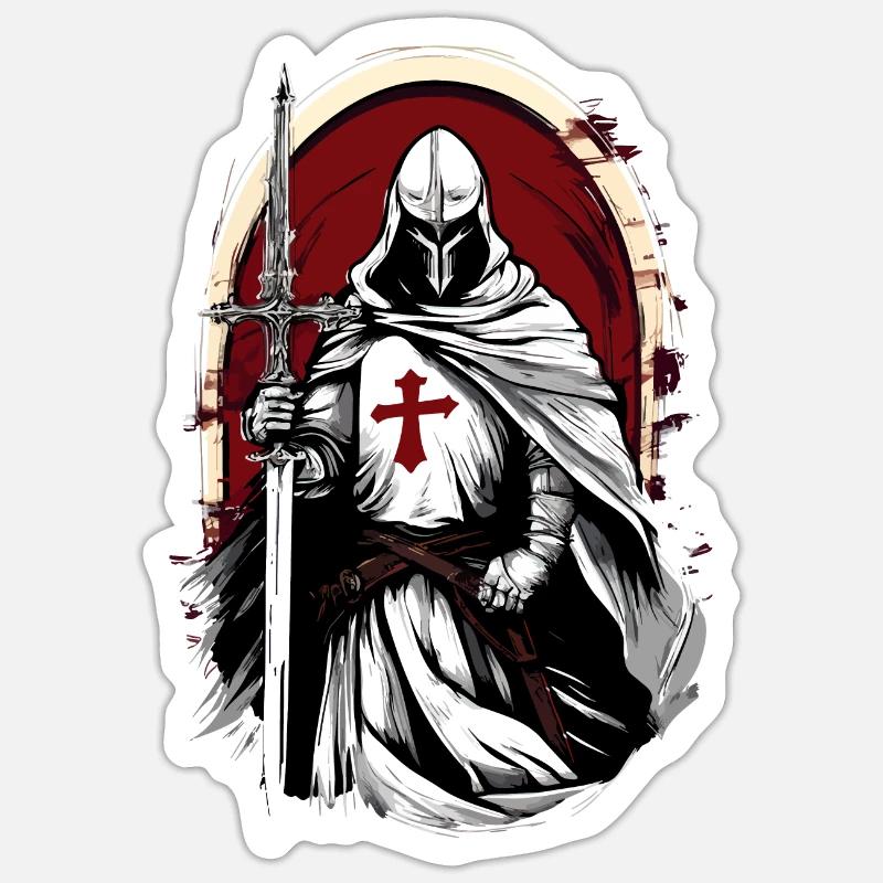 Crusader with Sticker size S (10 x 10 cm)