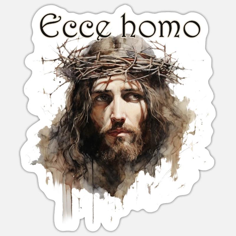 Ecce Homo - Sticker size S (10 x 10 cm) - white matte