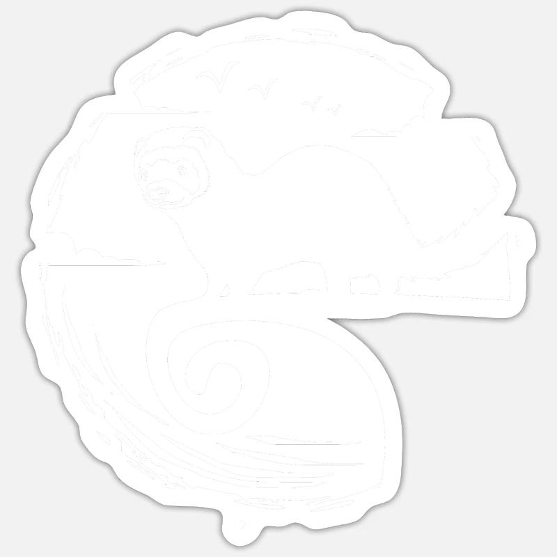 Frettchen Sticker Größe S (10 x 10 cm)