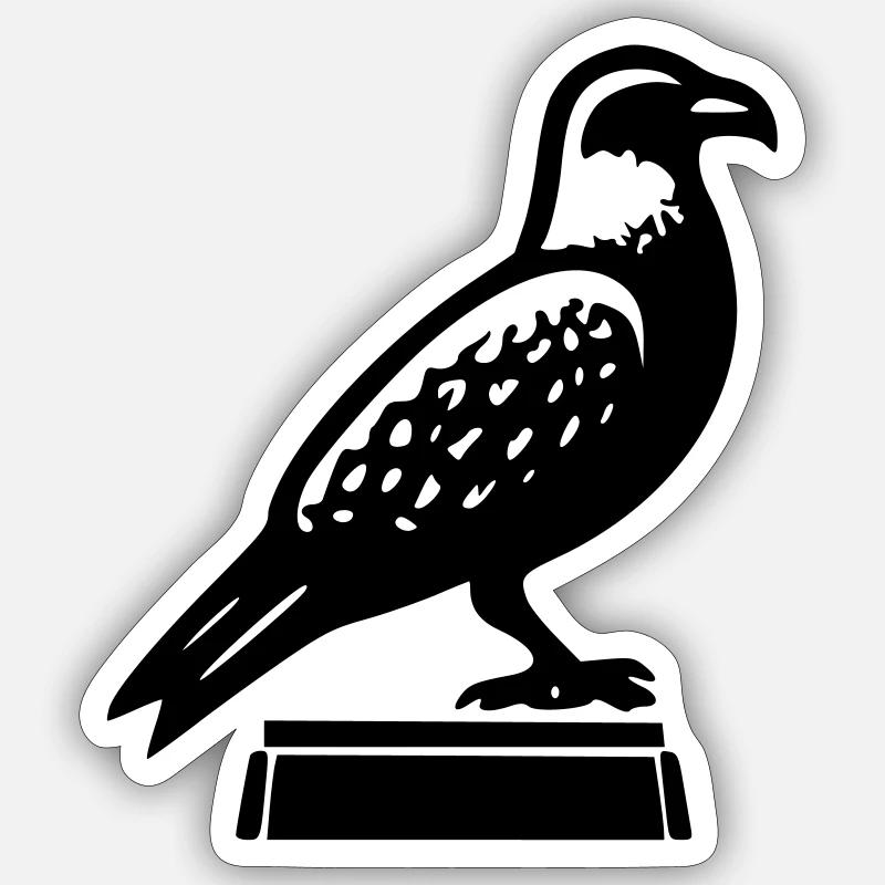 Faucon - Sticker taille S (10 x 10 cm) - blanc mat