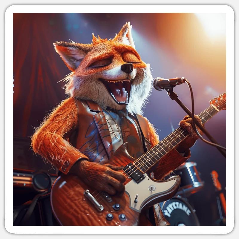 Fuchs - Sticker Größe S (10 x 10 cm) - Mattweiß