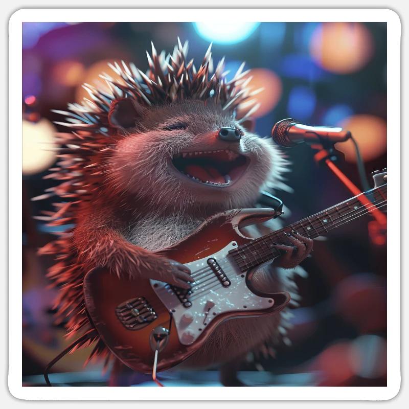Igel - Sticker Größe S (10 x 10 cm) - Mattweiß