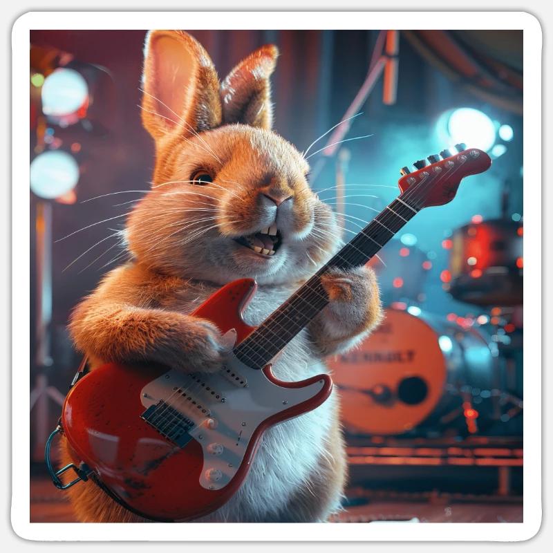Rabbit - Sticker size S (10 x 10 cm) - white matte