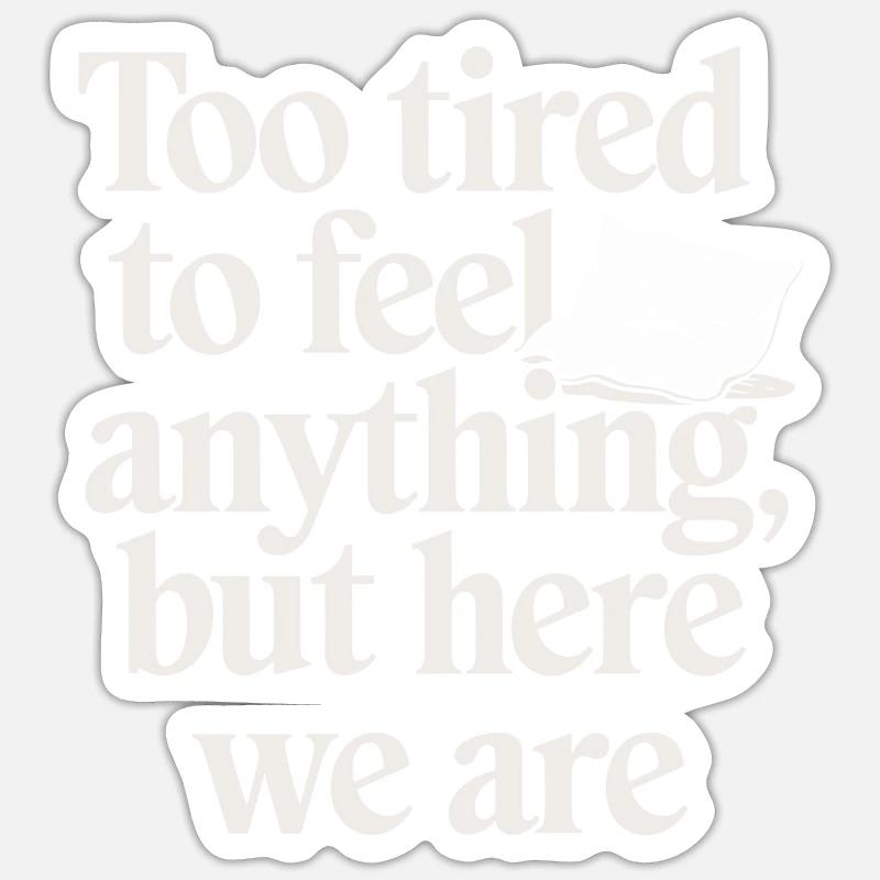 Introversion Style alternatif Émotionnel - Sticker taille S (10 x 10 cm) - blanc mat