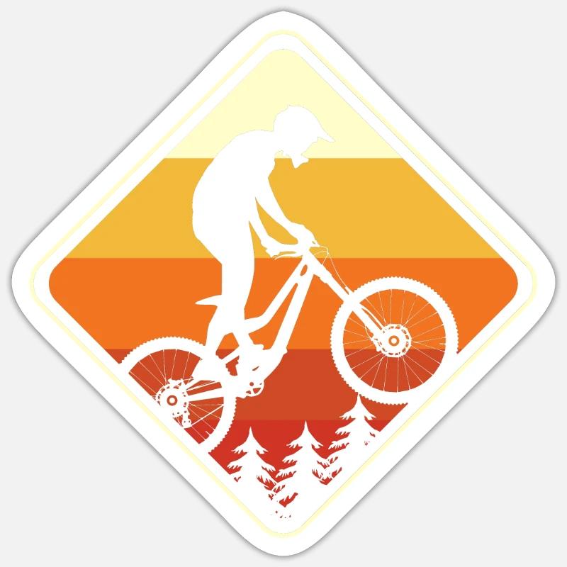 VTT VTT VTT - Sticker taille S (10 x 10 cm) - blanc mat