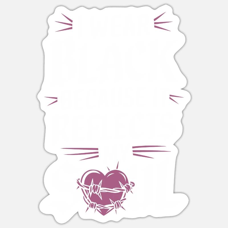 Introversion Style alternatif Émotionnel - Sticker taille S (10 x 10 cm) - blanc mat