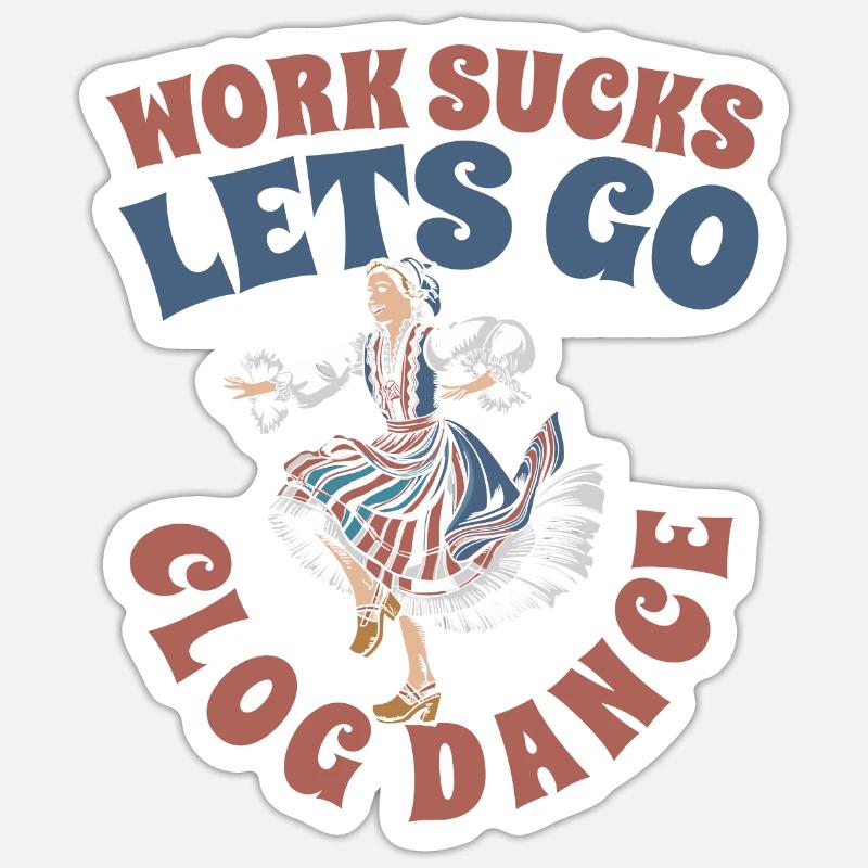 Clogging - Sticker size S (10 x 10 cm) - white matte