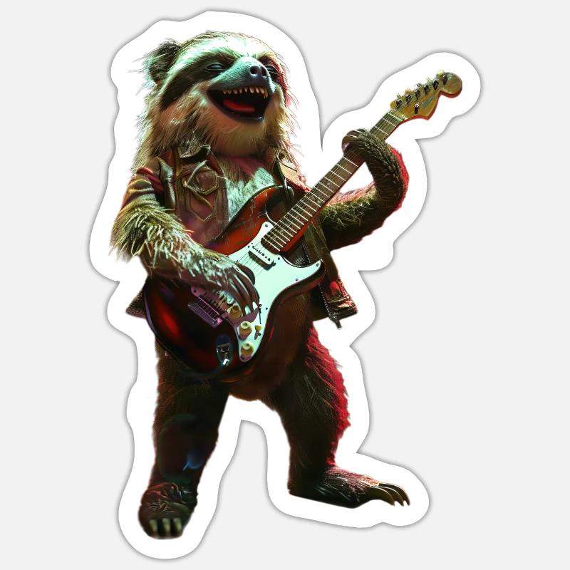 Faultier - Sticker Größe S (10 x 10 cm) - Mattweiß