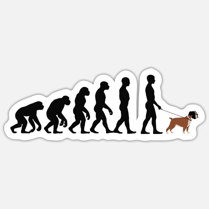 Boxer - Sticker Größe S (10 x 10 cm) - Mattweiß