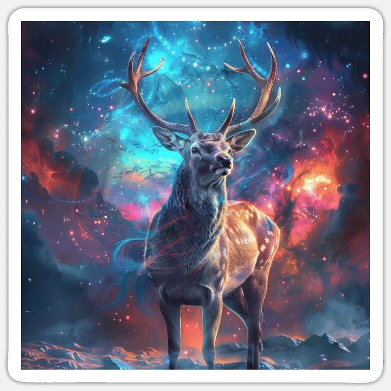 Roe deer - Sticker size S (10 x 10 cm) - white matte