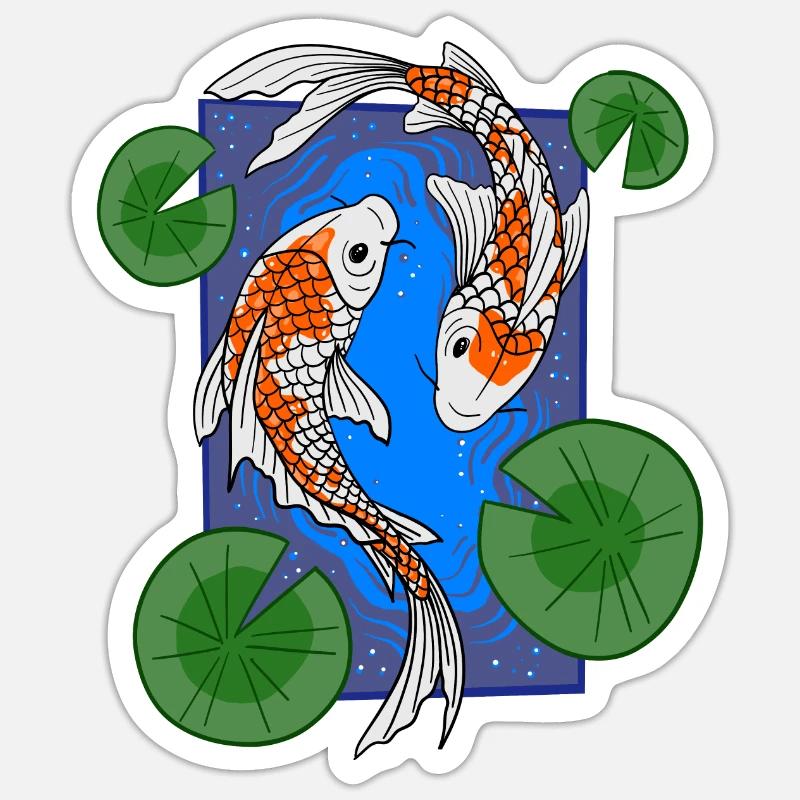 Koi Fish Sticker size S (10 x 10 cm)