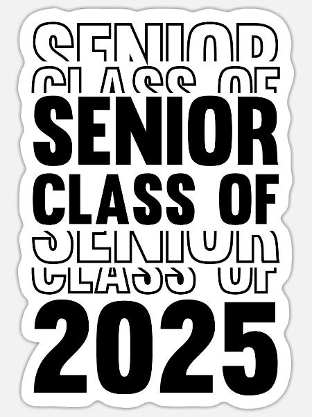 Senior Class Off 2025 - Sticker Größe S (10 x 10 cm) - Mattweiß