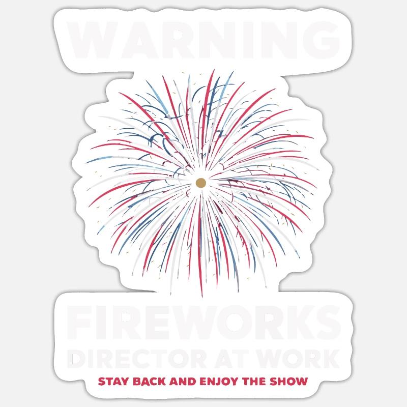 Pyrotechnie Feux d’artifice Pyrotechnie - Sticker taille S (10 x 10 cm) - blanc mat