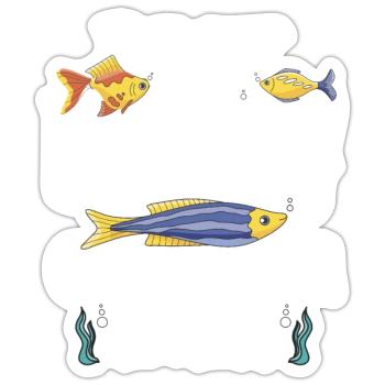 Aquarium Fish Tank Aquarist - Sticker size S (10 x 10 cm) - white matte - Front
