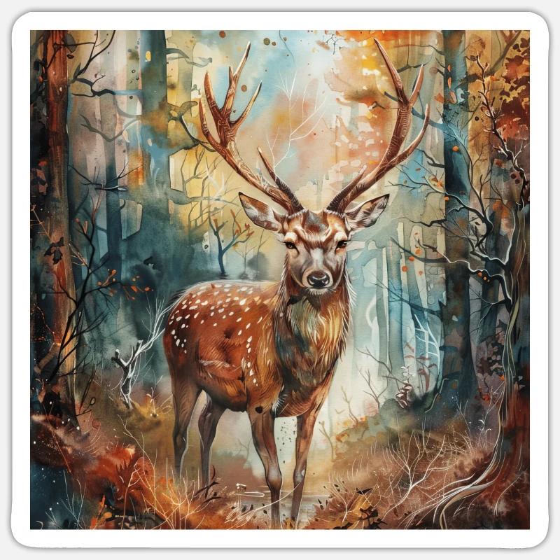 Roe deer Sticker size S (10 x 10 cm)