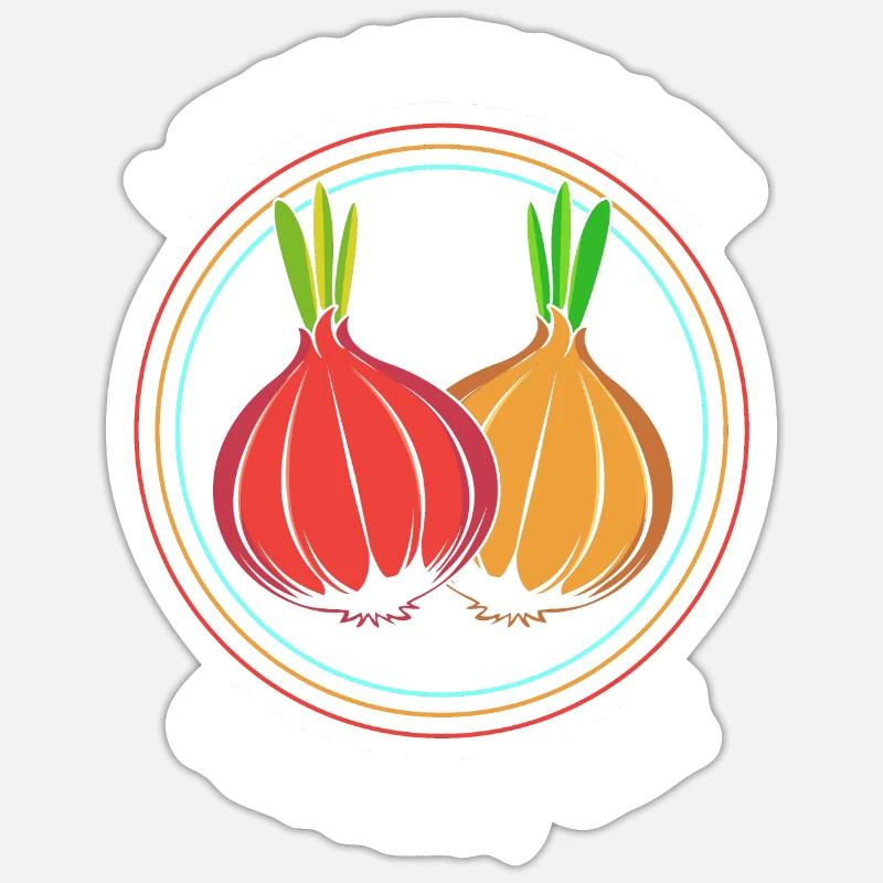 Oignon - Sticker taille S (10 x 10 cm) - blanc mat