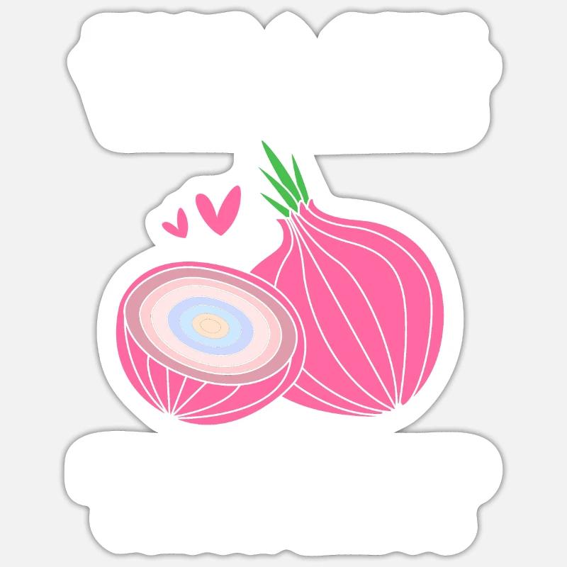 onion - Sticker size S (10 x 10 cm) - white matte