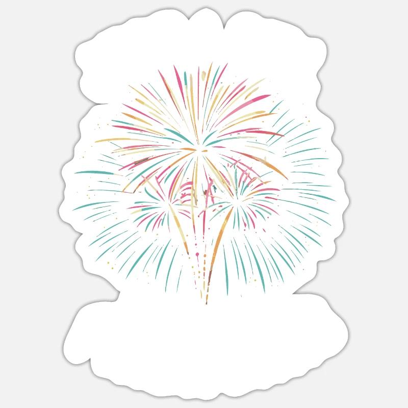 Pyrotechnie Feux d’artifice Pyrotechnie - Sticker taille S (10 x 10 cm) - blanc mat