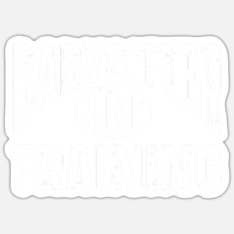 Babysitter Babysitting - Sticker Größe S (10 x 10 cm) - Mattweiß