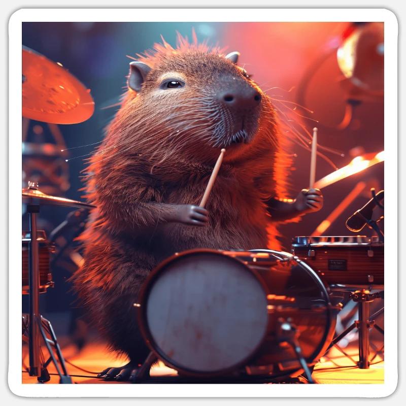 Capybara - Sticker size S (10 x 10 cm) - white matte