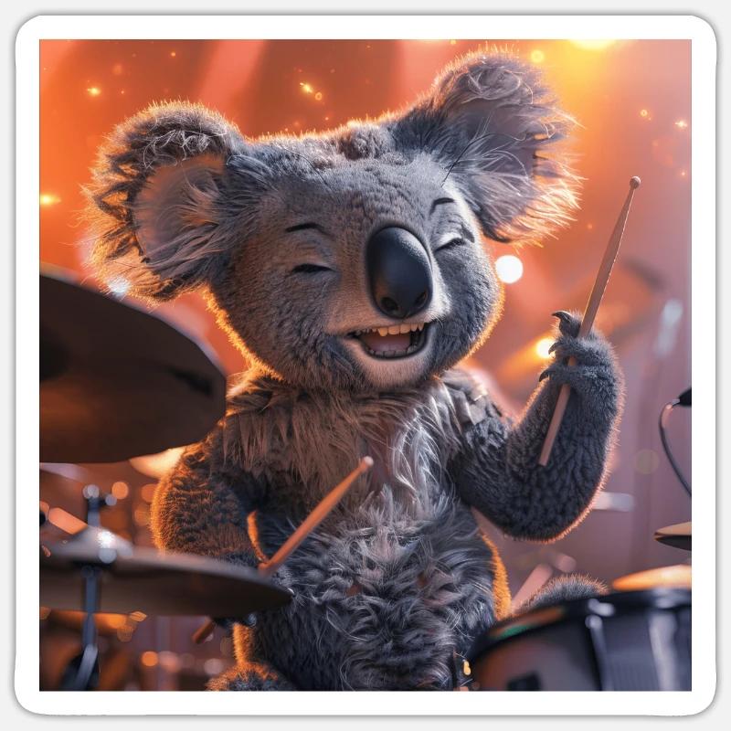 Koala - Sticker taille S (10 x 10 cm) - blanc mat
