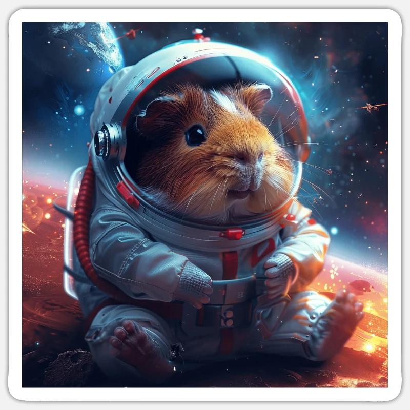 Guinea pig - Sticker size S (10 x 10 cm) - white matte