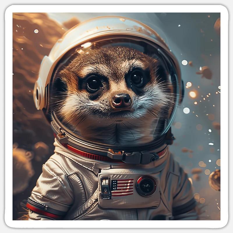 Erdmännchen Sticker Größe S (10 x 10 cm)