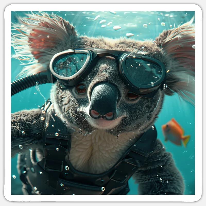 Koala Sticker Größe S (10 x 10 cm)