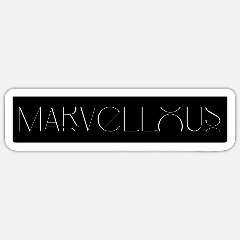 Marvellous - Sticker size S (10 x 10 cm) - white matte