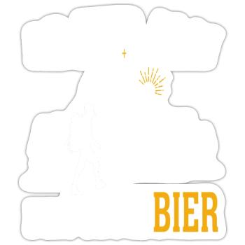 Ab Zur Alm Wanderer Berge Natur Wandern Natur See - Sticker Größe S (10 x 10 cm) - Mattweiß - Vorne