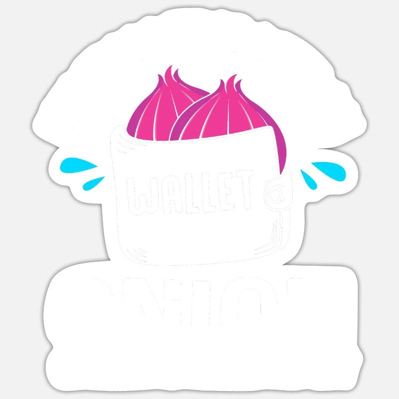 Oignon - Sticker taille S (10 x 10 cm) - blanc mat