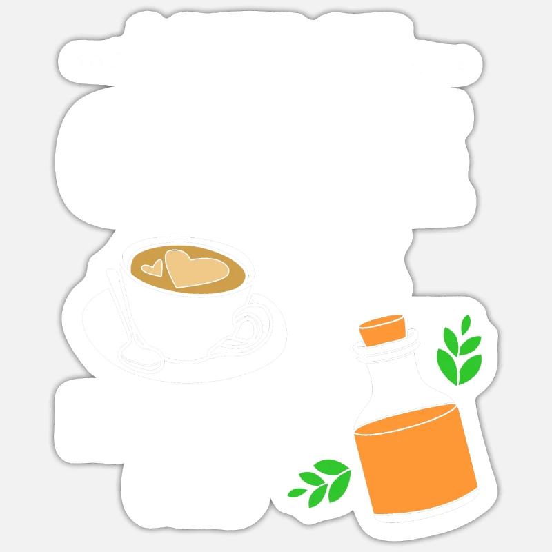 Ätherisches Öl - Sticker Größe S (10 x 10 cm) - Mattweiß