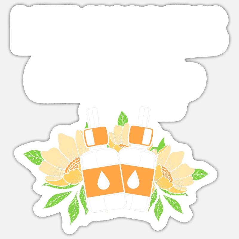 Ätherisches Öl Sticker Größe S (10 x 10 cm)