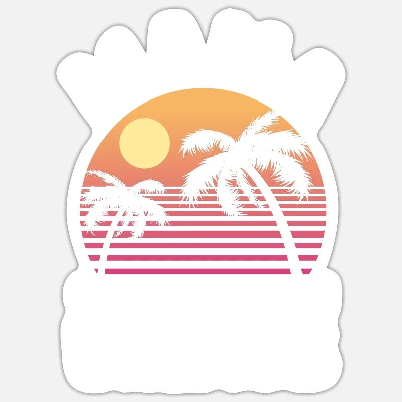Urlaub Urlauberin Mutter Mama - Sticker Größe S (10 x 10 cm) - Mattweiß