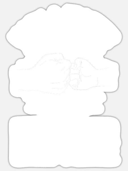 Mutter Mama Und Tochter - Sticker Größe S (10 x 10 cm) - Mattweiß