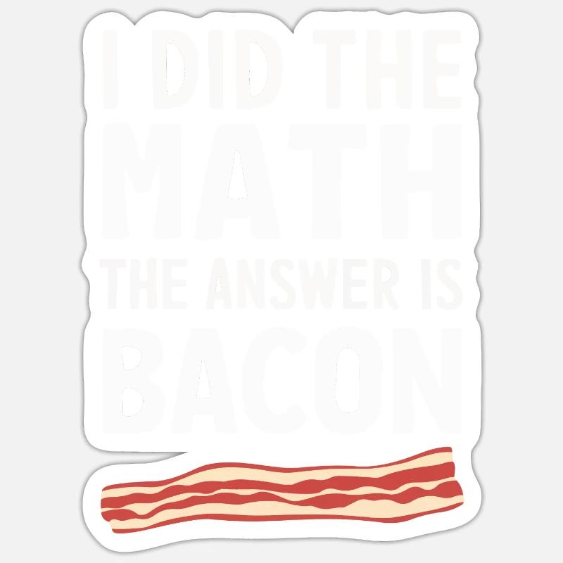 Bacon Petit-déjeuner Bacon - Sticker taille S (10 x 10 cm) - blanc mat