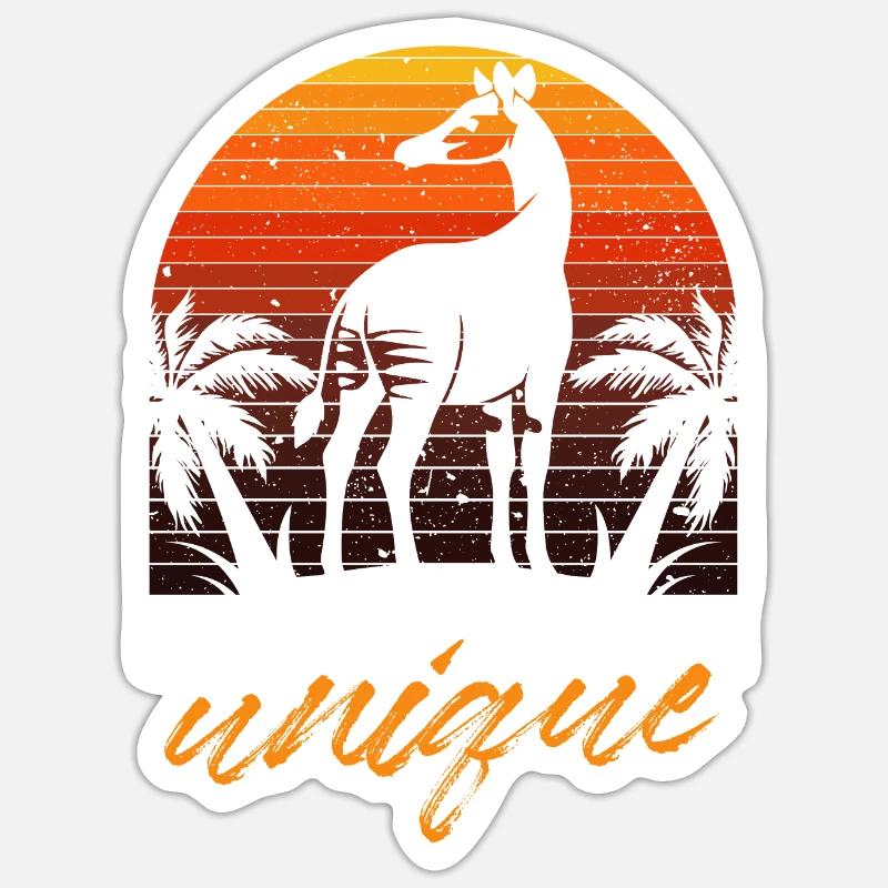 protect the unique okapi Design for a Sticker Größe S (10 x 10 cm)