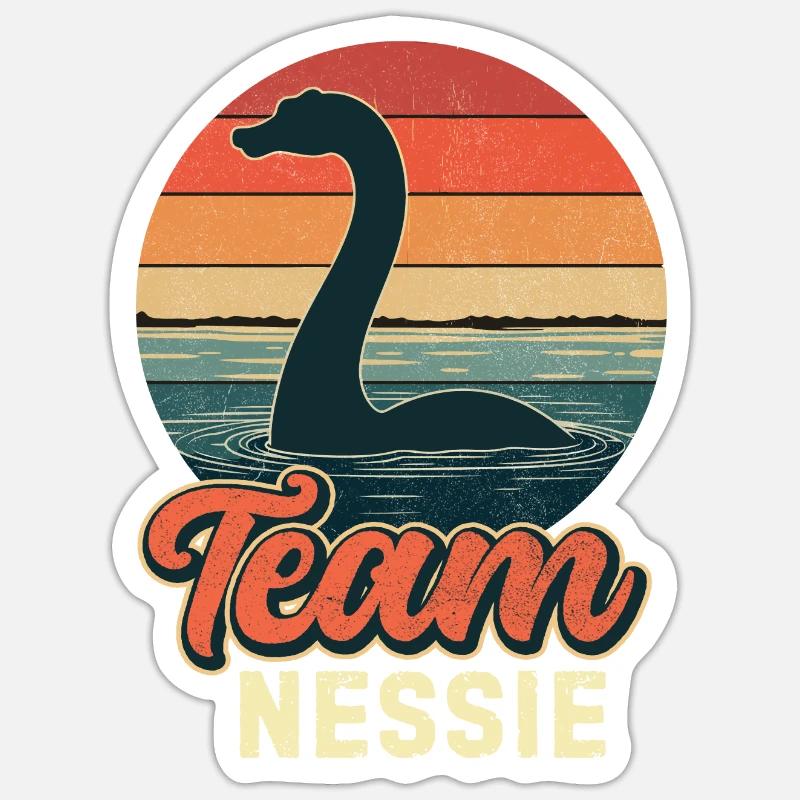 Team Nessie - Sticker size S (10 x 10 cm) - white matte