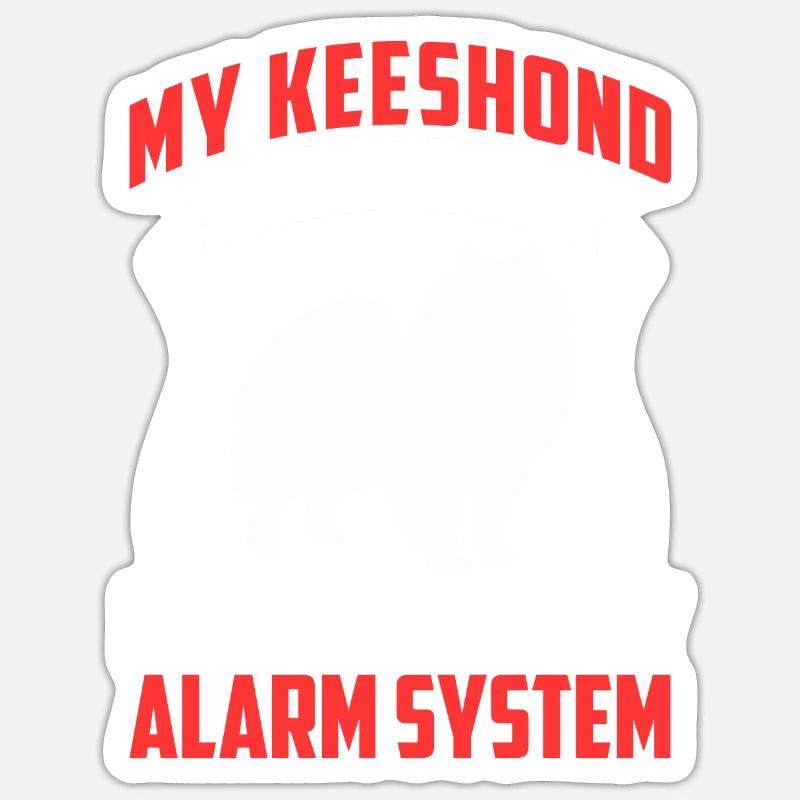 Wolfspitz protects me better Keeshond Sticker size S (10 x 10 cm)