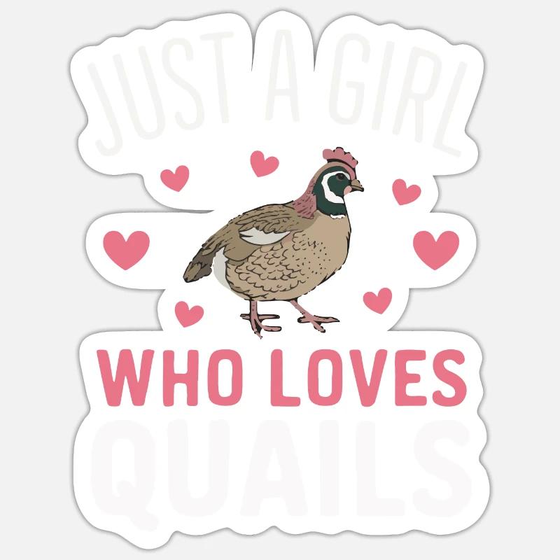 Caille Oiseau Cailles - Sticker taille S (10 x 10 cm) - blanc mat