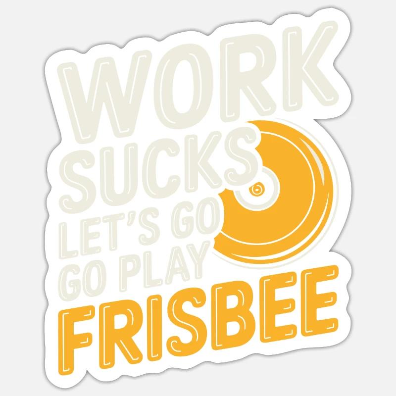 Frisbee - Sticker size S (10 x 10 cm) - white matte
