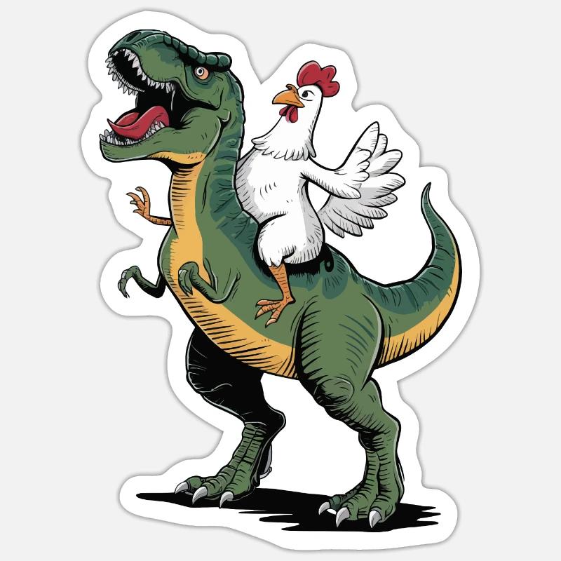 Poulet - Sticker taille S (10 x 10 cm) - blanc mat