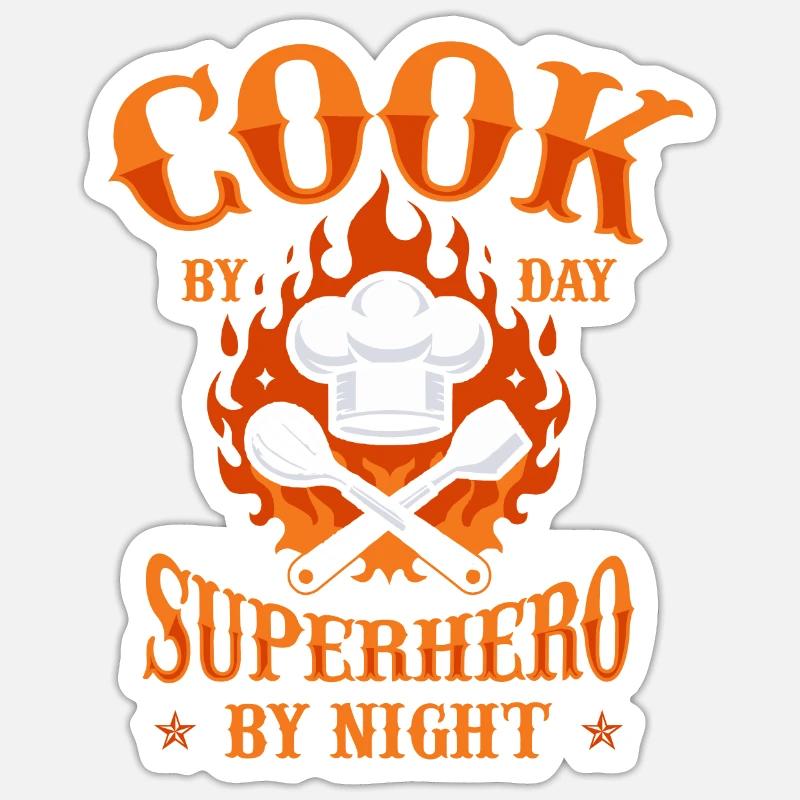 Cuoco Cucina Sticker formato S (10 x 10 cm)