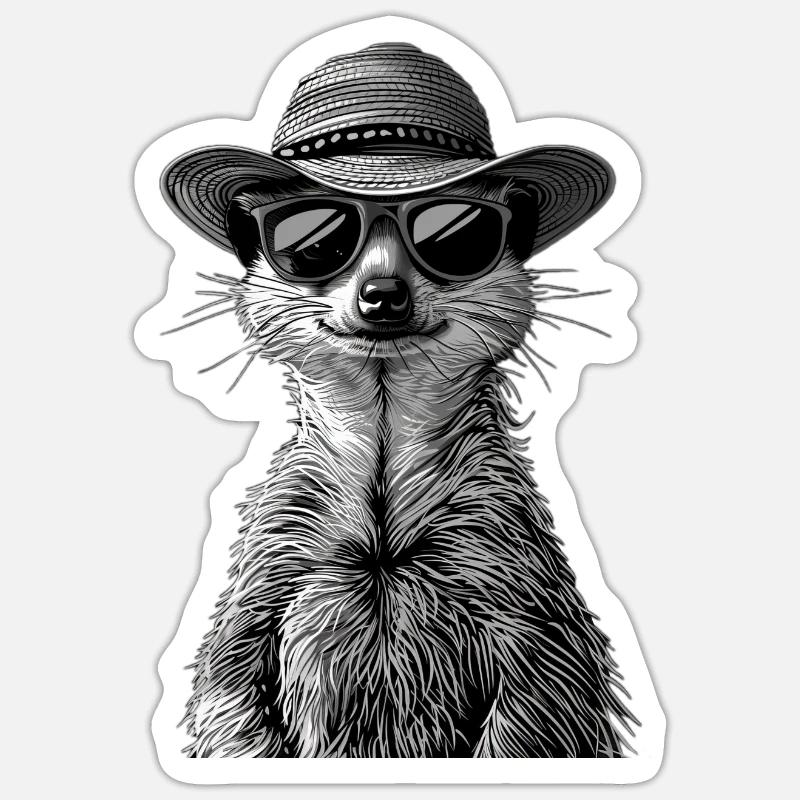 Erdmännchen Sticker Größe S (10 x 10 cm)