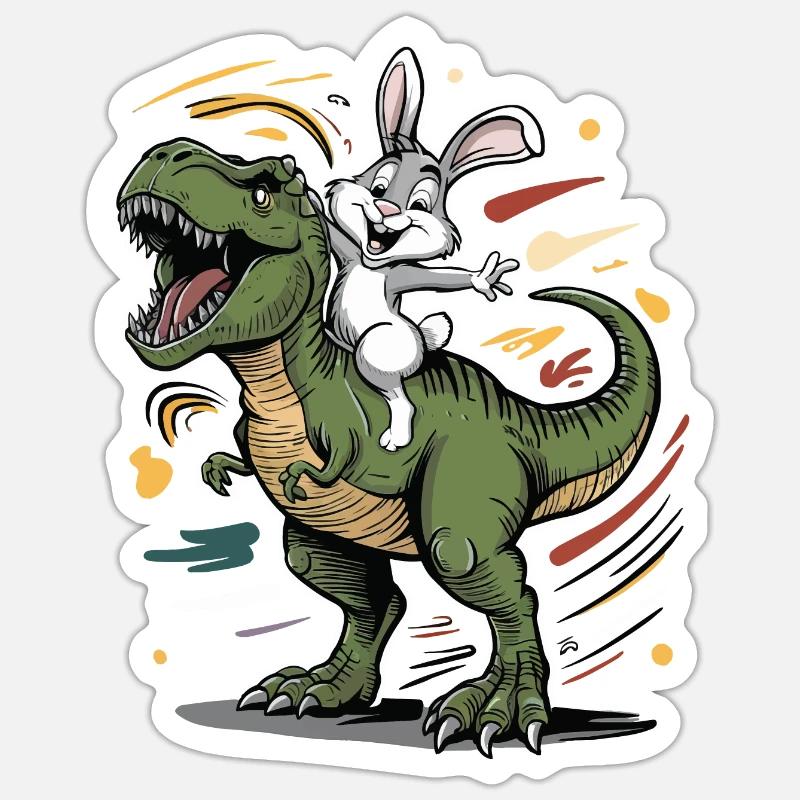Rabbit - Sticker size S (10 x 10 cm) - white matte
