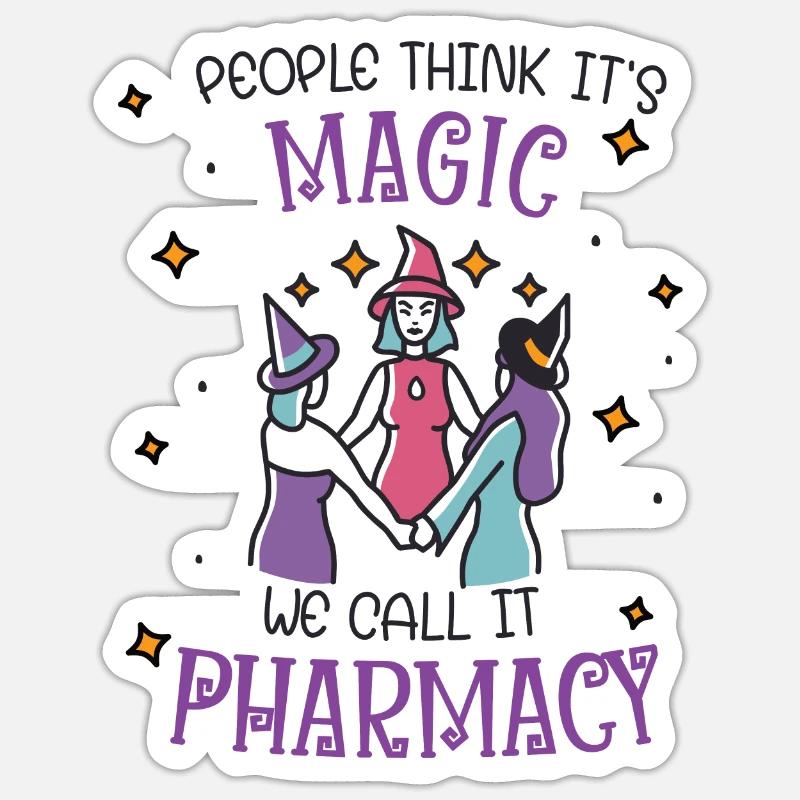 Apotheke | Pharmacy Magic - Sticker Größe S (10 x 10 cm) - Mattweiß