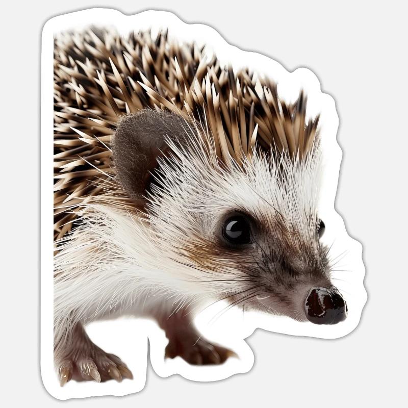 Igel - Sticker Größe S (10 x 10 cm) - Mattweiß