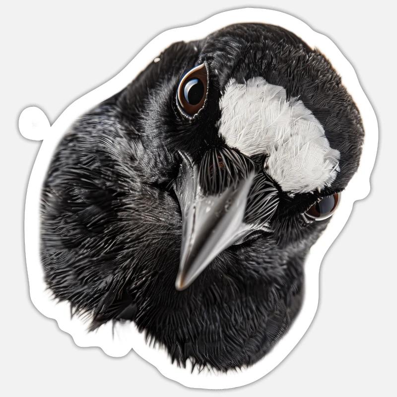 Magpie - Sticker size S (10 x 10 cm) - white matte
