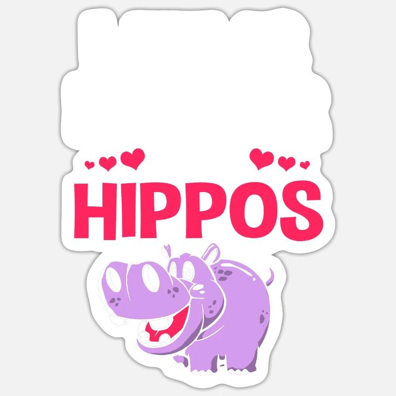 Nilpferd Sticker Größe S (10 x 10 cm)